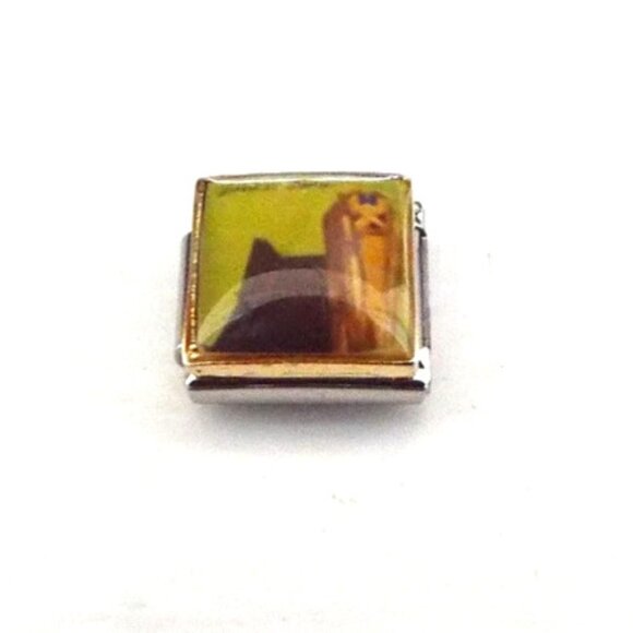 Yorkshire Terrier dog photo 9mm stainless steel Italian charm bracelet link new - Picture 1 of 2